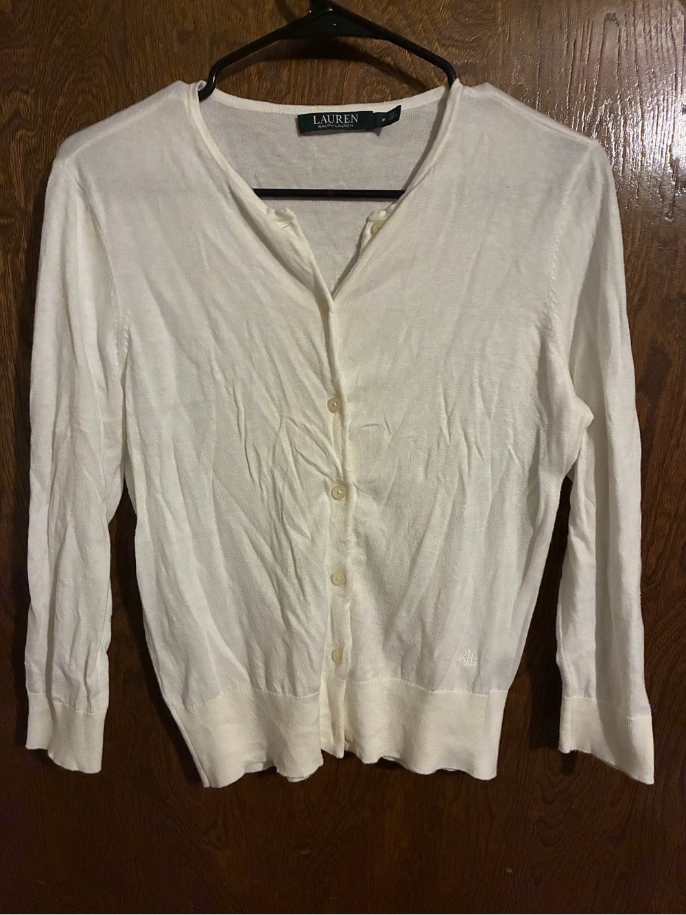 Ralph Lauren Cream Button-Front Women's Cardigan